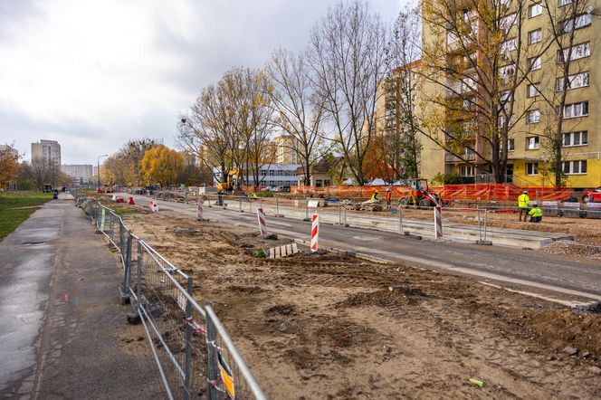 Budowa tramwaju na Stegny w Warszawie