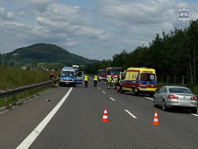 Tragiczny wypadek na S1. Nie żyje motocyklista