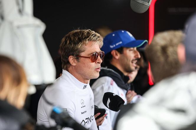 Brad Pitt na planie filmu "F1"