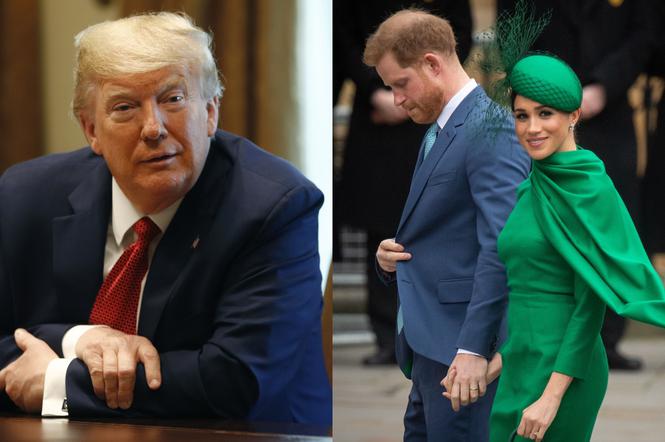 Donald Trump, książę Harry i Meghan Markle
