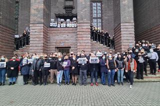 Protest cywilnych pracowników policji 