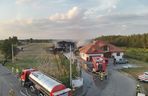 Pożar bazy transportowej w miejscowości Ławki w gminie Łuków