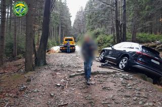Wjechał na czarny szlak, bo chciał autem pokonać Karkonosze! 