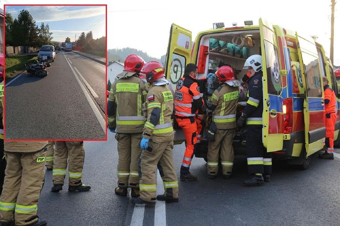 Droga pod Tarnowem zablokowana. Nie żyje motocyklista