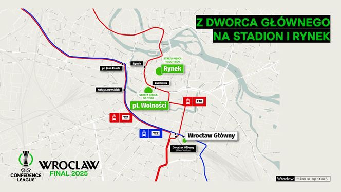 Finał Ligi Konferencji Europy 2025 we Wrocławiu - zmiany w organizacji ruchu