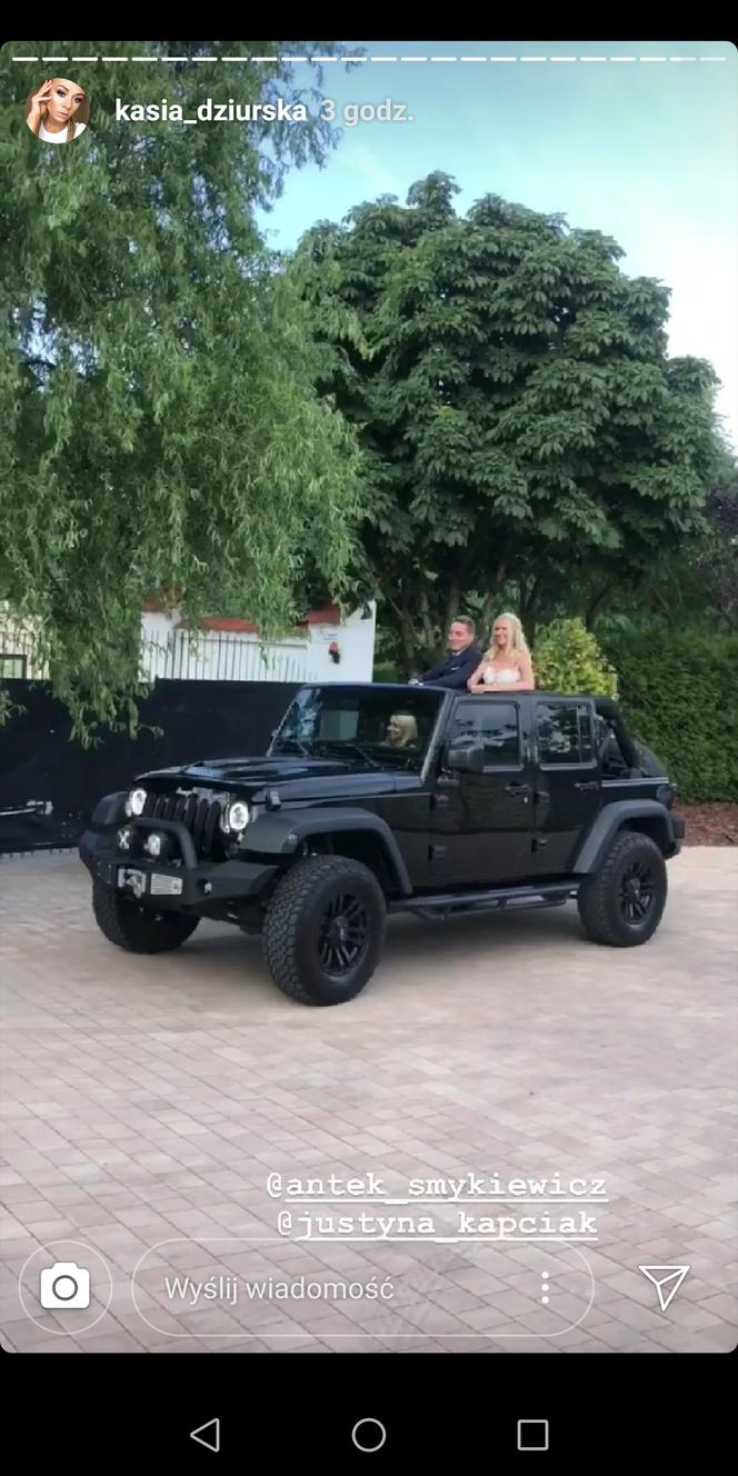 Kasia Dziurska na ślubie Antka Smykiewicza