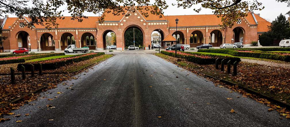 Główna aleja Cmentarza Centralnego po remoncie