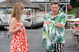 Barwy szczęścia, odcinek 3119: Łukasz (Michał Rolnicki), Agnieszka (Katarzyna Tlałka) 