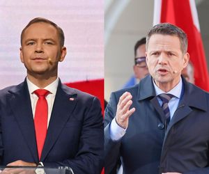 Karol Nawrocki na samotnej debacie. Rafał Trzaskowski przemawiał w Kaliszu
