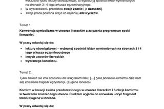 Matura rozszerzona z języka polskiego 2024 - ARKUSZ CKE 