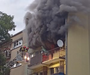 Pożar na Waryńskiego w Łodzi