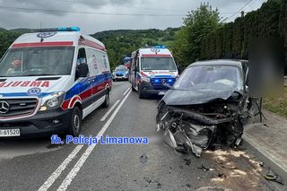 Wypadek w Laskowej w Małopolsce