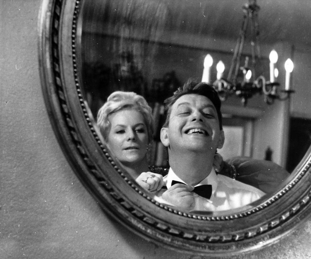 Mariusz Dmochowski z żoną Aleksandrą,  1970. Kadr z filmu Prawdzie w oczy