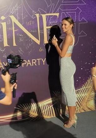 Magda Linette na imprezie zawodniczek przed WTA Elite Trophy