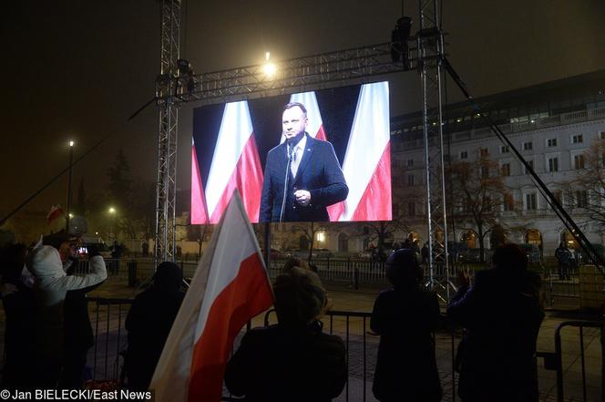 Odsłonięcie pomnika Lecha Kaczyńskiego w Warszawie