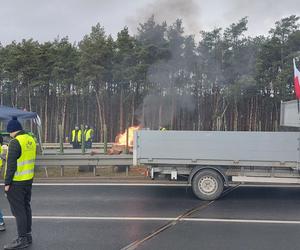 Tak wygląda protest rolników w okolicach Poznania 20.02.2024