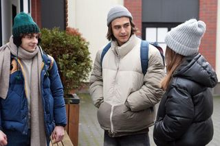 	Barwy szczęścia odc. 3175. Ewa (Gabriela Ziembicka), Romeo (Jacek Tyszkiewicz), Witek (Witold Sosulski)