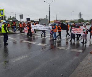 Protest Kolejarzy w Dąbrowie Górniczej