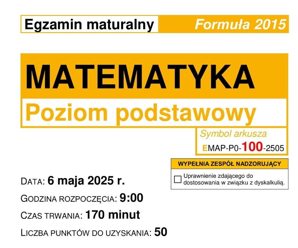 Matura 2025 - matematyka