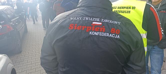 Protest górników w Katowicach w sprawie taniego węgla