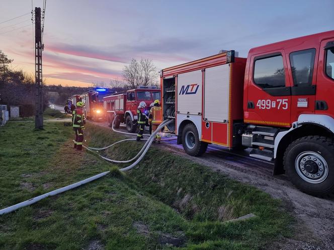 Pożar zakładu stolarskiego w Parszowie 30-03