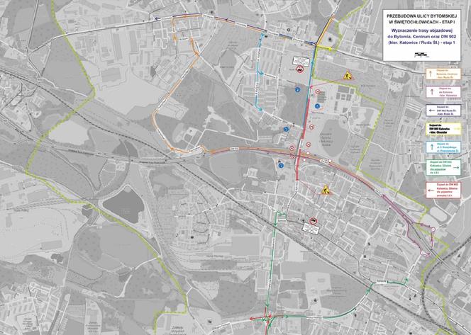 Tymczasowa organizacja ruchu na ul. Bytomskiej w Świętochłowicach