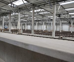 Byliśmy na placu budowy STP Karolin. Tu powstaje wielka sypialnia dla pociągów metra