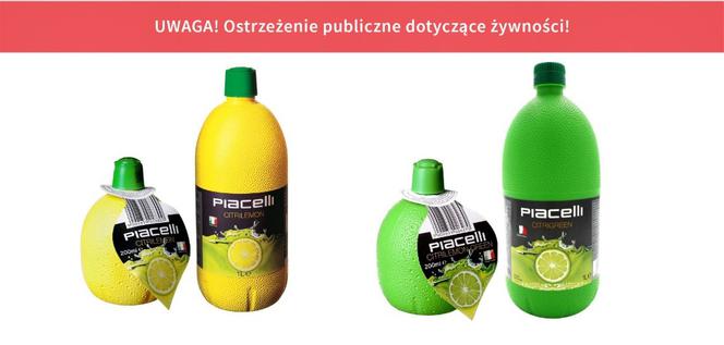 Wycofano ze sprzedaży koncentraty limonkowe i cytrynowe