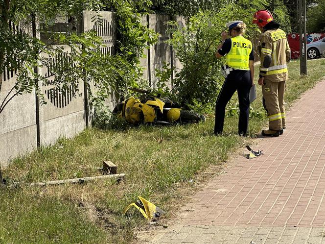 Czołowe zderzenie z motocyklem. Makabryczny wypadek w Rembelszczyźnie