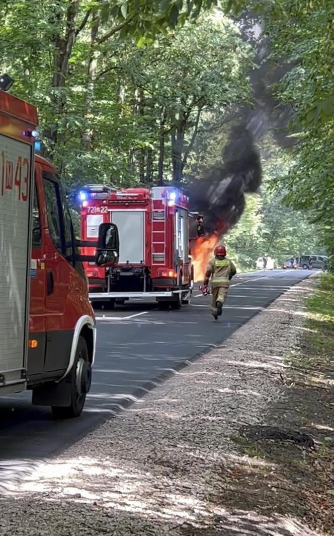 Dachował ,jego auto stanęło w ogniu. Nikt nie zdołał mu już pomóc