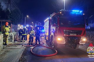 Tragiczny finał pożaru w Głuchowie pod Toruniem. Kobieta nie żyje