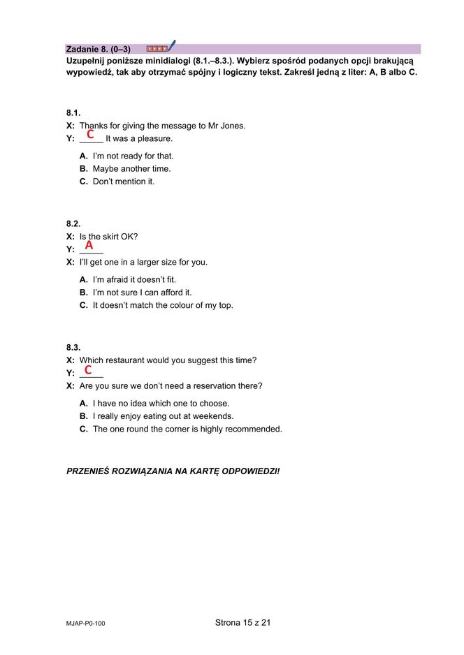 Matura 2025: angielski 7.05.2025. ODPOWIEDZI z angielskiego. Zobacz rozwiązane zadania [Formuła 2023]