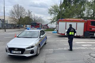 Pożar budynku przy ul. Podskarbińskiej
