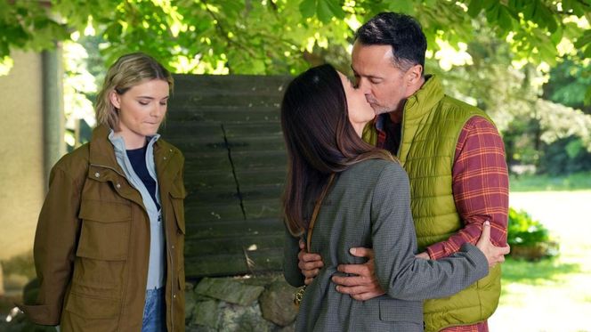 Barwy szczęścia odc. 3253. Janka (Oliwia Drożdżyk), Mariusz (Rafał Cieszyński), Kasia (Katarzyna Glinka)