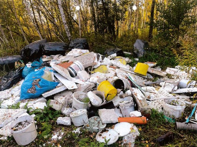 Góra śmieci na prywatnej posesji w Tarnowie. Właściciel był w szoku