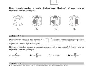 Egzamin ósmoklasisty 2020 - arkusz egzaminacyjny z matematyki