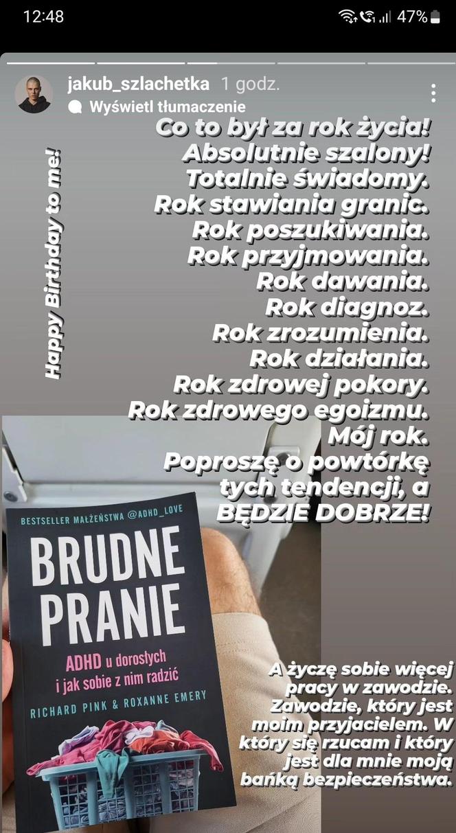 Jakub Szlachetka (Kacper z Barw szczęścia) z okazji urodzin ujawnił, że ma ADHD