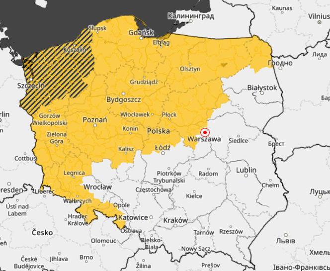 Silny wiatr i desz. IMGW wydało ostrzeżenia. Sprawdź mapę!