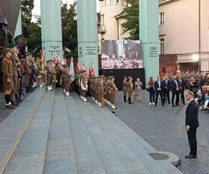 81. rocznica Powstania Warszawskiego. Uroczystości na pl. Krasińskich