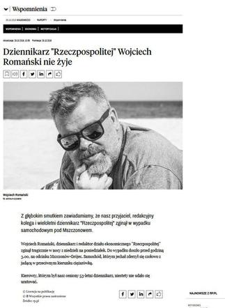 Dziennikarz zginął w wypadku pod Mszczonowem 