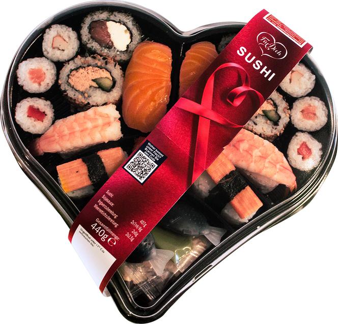 sushi w kształcie serca w Lidlu 