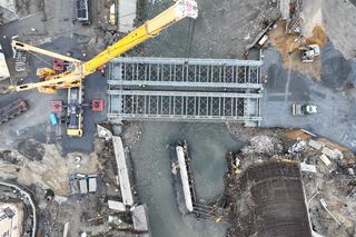 Tymczasowy most w Głuchołazach