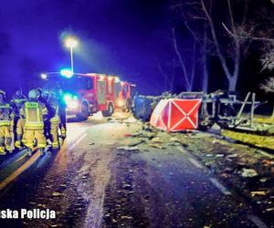 Śmiertelny wypadek pod Międzyrzeczem. Autobus zderzył sie z busem. Kierowca autobusu z 3 promilami [ZDJĘCIA]