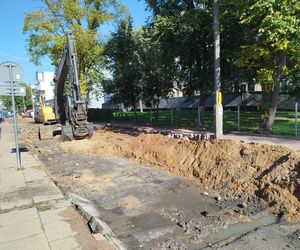 Roboty drogowe na ulicy Błonie w Siedlcach