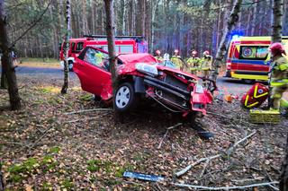 Tragiczny wypadek pod Środą Wielkopolską. Samochód roztrzaskał się o drzewa