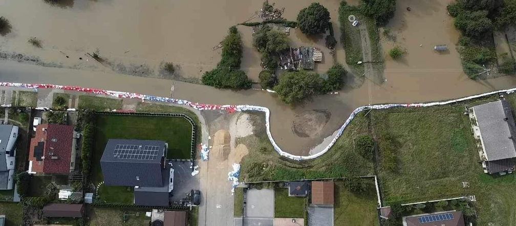 Oława po przejściu fali powodziowej