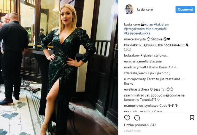 Katarzyna Cerekwicka na planie "Kobiet mafii'