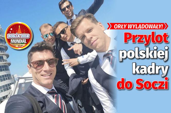 Tytuł: Przylot polskiej kadry do Soczi Mundial 2018 Lewandowski