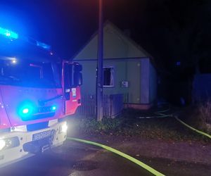 Pożar domu w Rudzie