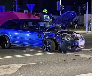 Śmiertelny wypadek w Nowym Dworze Mazowieckim. Osobówka zmiotła motocyklistę z jezdni